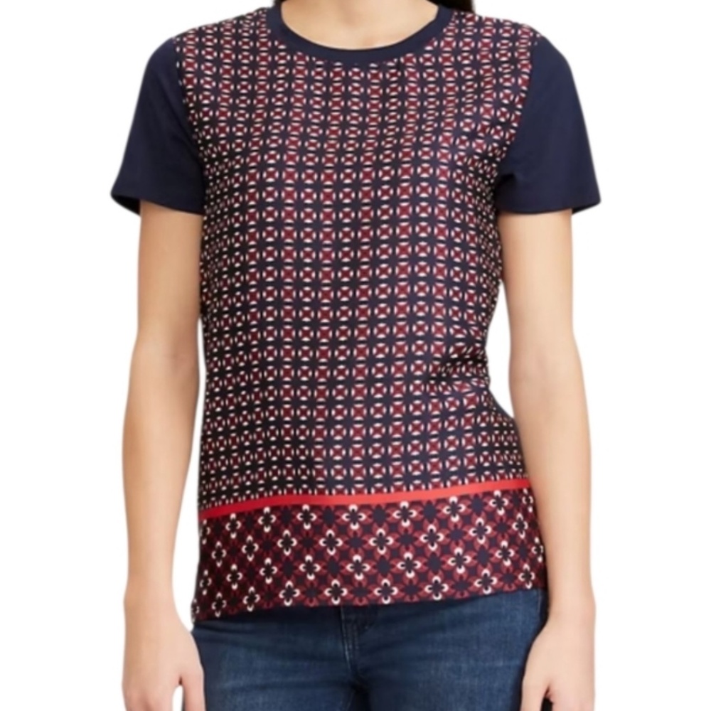 Like New Ralph Lauren Geometric Patterned Top Tee - image 1